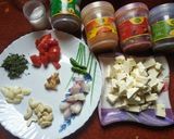 A picture of step 1 of Chat pata panner butter masala.