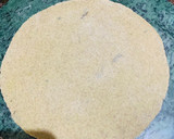 A picture of step 3 of Ragi Matar Roti with a hint of Kasoori Methi.