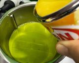 Gambar langkah 3 resipi Teh Hijau Jelly Cincau.