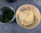 A picture of step 2 of Mint Mayo dip.
