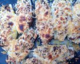 Foto del paso 3 de la receta: Berenjenas rellenas de carne con espárragos verdes