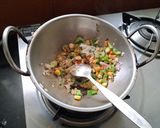 A picture of step 4 of Corn Broken Wheat Pulao.