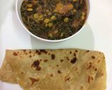 A picture of step 2 of Paapu Kura(protein packed side dish).