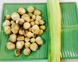 Hình bước làm 1 của món Canh nấm rơm cùng nồi mướp