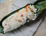Foto langkah ke 6 dari resep Nasi Bakar Baby Squid & Anchovies.