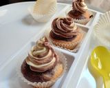 A picture of step 10 of Vanilla and chocolate marble cupcakes.