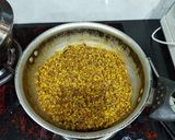 A picture of step 3 of Kolhapuri Misal Pav.