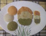 A picture of step 3 of Barnyard Millets -Idli and Dosa (Tri colour).