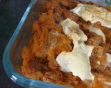 Une image de l'étape 6 de Gratin de pâtes courgettes chèvre frais et boeuf #janvier.