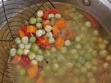 Arroz colorido con arvejas secas