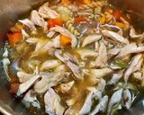 A picture of step 3 of Chicken Soup.