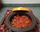 Foto del paso 5 de la receta: Albondiguitas en salsa de tomates, pimientos y lentejas