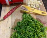 A picture of step 1 of Dill Moong dal.