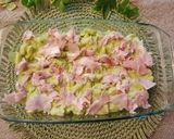 Foto del passaggio 3 della ricetta Pennette cremose con la robiola e prosciutto cotto croccanti gratinate in forno