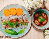 Hình bước làm 2 của món Bánh cuốn thịt nướng