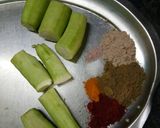 A picture of step 1 of #tiffinbox# bharwa torai.