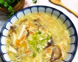 A picture of step 4 of Hot and Sour Soup.
