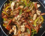 A picture of step 5 of Chicken Fajitas.