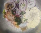 A picture of step 1 of Kadi Pakoda.