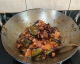 A picture of step 8 of EGGPLANT KABULI CHANA MASALA...