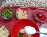 A picture of step 2 of Mix veg and fruit chaat.