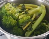 Foto del paso 1 de la receta: 🥦Snack de brócoli con parmesano y salsa de alubias para dipear 🥣
