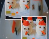 A picture of step 5 of Boiled egg cut snowman.
