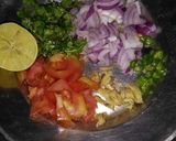 A picture of step 2 of Chana dal chat.