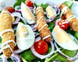 Foto del paso 4 de la receta: Ensalada de espinacas con cherry, pollo y huevo
