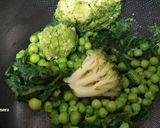 Foto del paso 2 de la receta: Espaguetis con brócoli, espinacas y guisantes