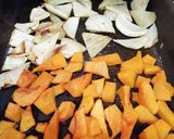 A picture of step 1 of Butternut squash, lentil and chorizo casserole.