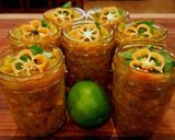 A picture of step 9 of Mike's Mango Pineapple Habenero Salsa.