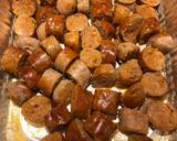 Bite Sized Baked Sausages with Peppers and Onions recipe step 3 photo