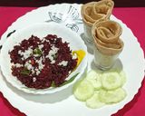 A picture of step 3 of Beetroot Poriyal.