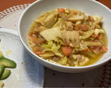 Foto del paso 9 de la receta: Spaghetti de trigo y soja verde con bacalao, salmón y brote de bambú