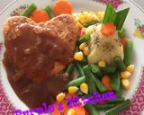 Foto langkah ke 8 dari resep Fermented Soy Bean Steak with Onion Black Pepper Sauce.