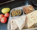 A picture of step 3 of Palak and Kamal kakdi ki Sabji.