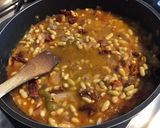 A picture of step 6 of Flageolets with Onions, Garlic, Sun-Dried Tomatoes, and Homemade Chakchouka.