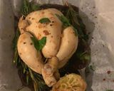 A picture of step 1 of Roasted honey and lemon chicken.