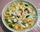Foto langkah ke 5 dari resep Tumis Jamur Tiram Tahu Kuning.