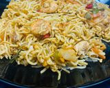 A picture of step 9 of Malaysian style Mie goreng.