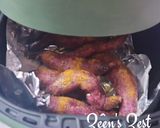 A picture of step 3 of Air Fryer Roasted Sweet Potatoes.