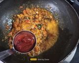 A picture of step 5 of Bread Upma.