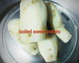 A picture of step 1 of Sweet potato Kheer.