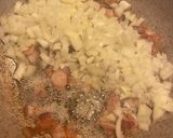 A picture of step 1 of Green bean casserole with homemade fried onions.