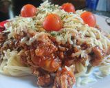 Gombás bolognai spagetti recept fázis 13 fotója