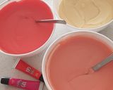 A picture of step 5 of Pink Cream Cheese Layer Cake.