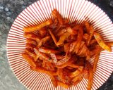 A picture of step 4 of Poussin chips.
