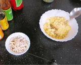 A picture of step 2 of Boil Egg Chicken with Mayo Salad Doll.