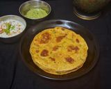 A picture of step 5 of Pumpkin Paratha - Healthy breakfast or tiffin box.